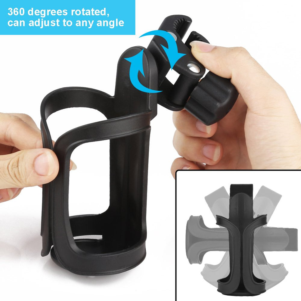 Accmor bike cup holder 360-rotation offers flexible bottle access mid-ride.