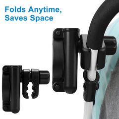 Accmor bottle and phone holder shows wide compatibility for travel mugs and smartphones.