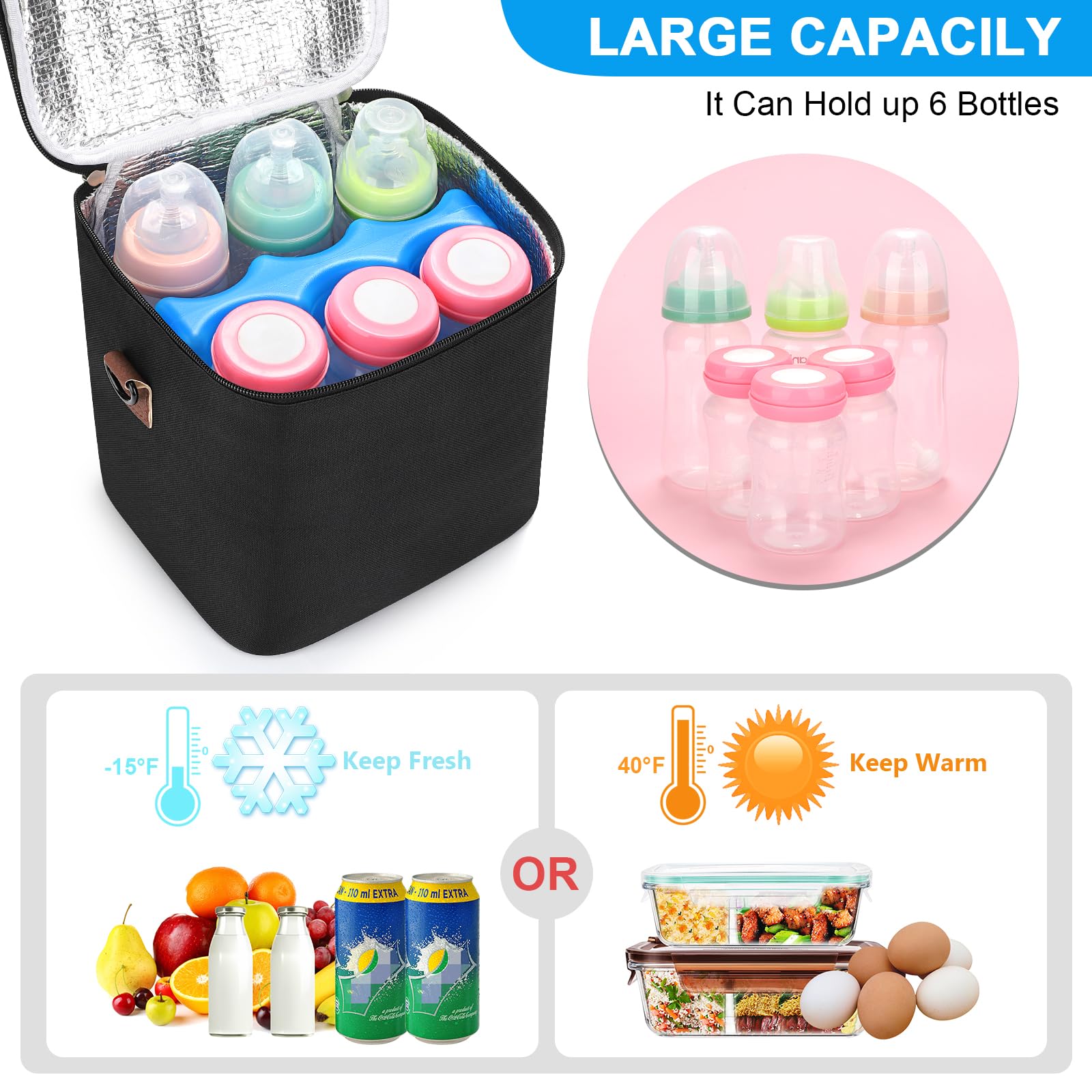 Accmor ice pack included demonstrates ready-to-use cold storage on the go.