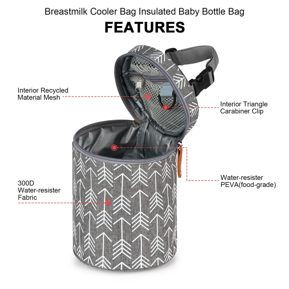 Accmor interior mesh pocket with ice pack area helps organize small items.