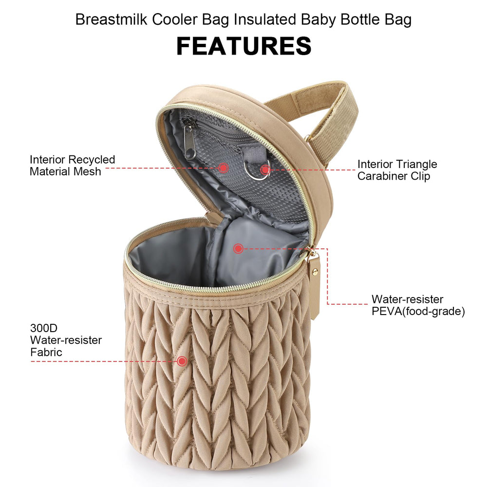 Accmor breastmilk cooler bag inner mesh pocket for small items and ice packs
