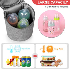 Accmor cooler bag interior with insulated lining keeps bottles at the right temperature.