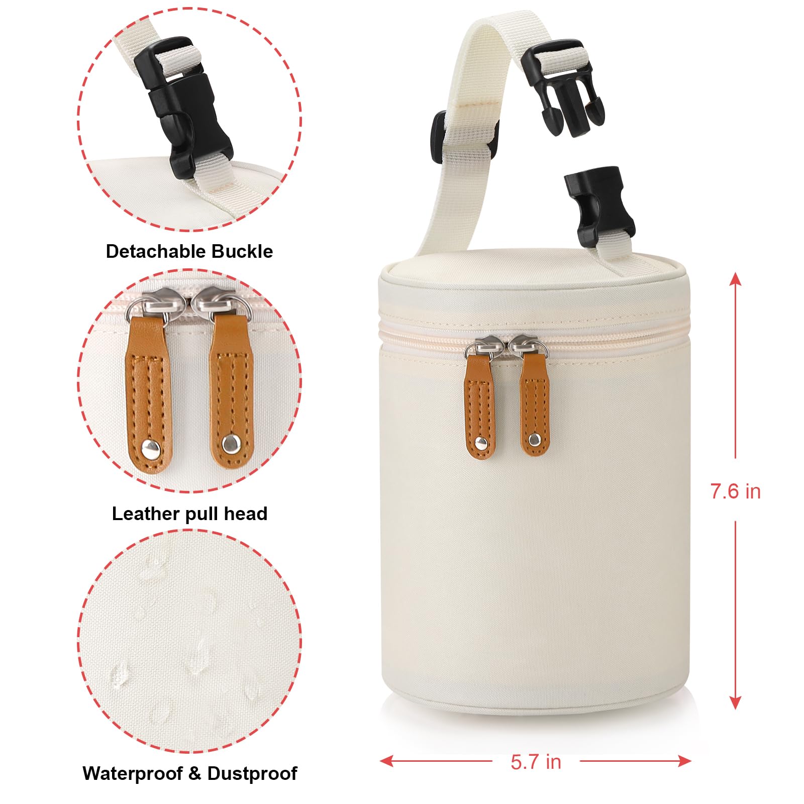 Accmor breastmilk cooler bag large capacity fits two 8oz bottles.