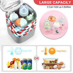 Accmor Breastmilk Cooler Bag shows large capacity for four 8oz bottles.