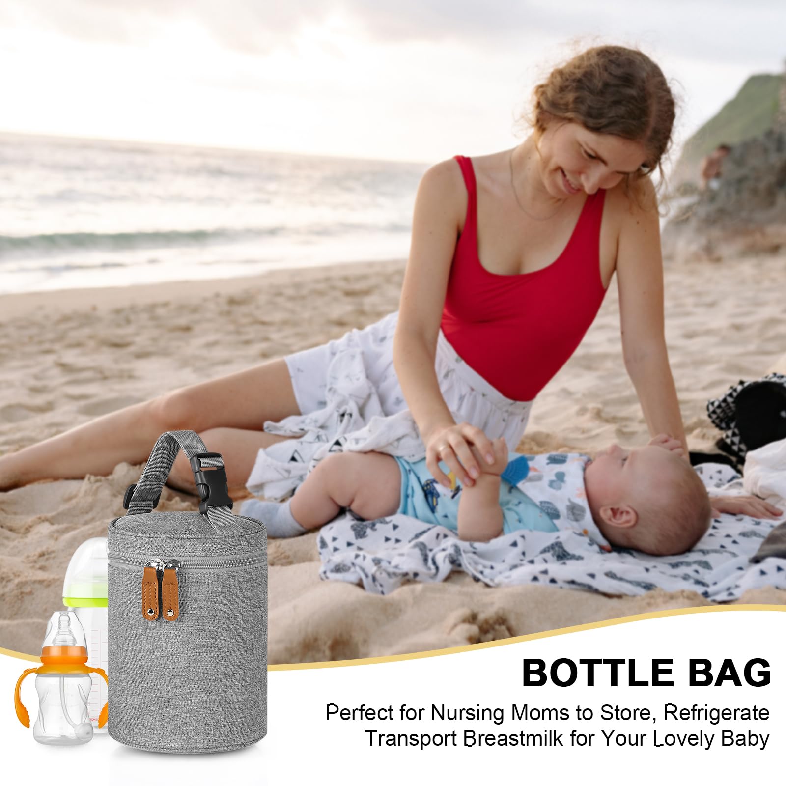 Accmor portable tote design doubles as lunch bag or compact wine carrier.