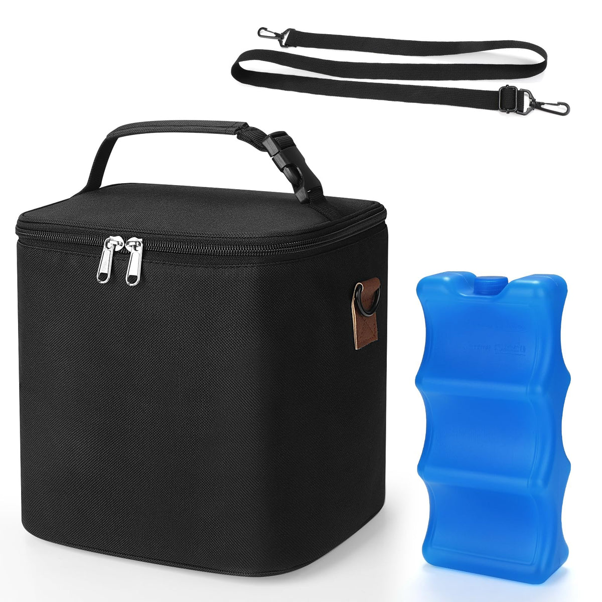 Accmor breastmilk cooler bag open shows space for six bottles, ideal for daycare commutes.