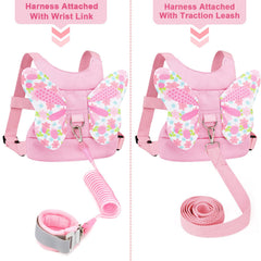 Accmor butterfly-pattern harness front view featuring adorable design for playful outings