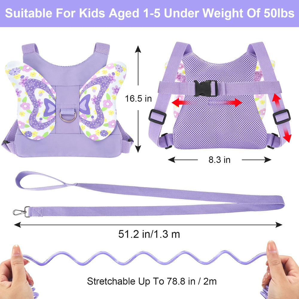 Accmor butterfly-pattern on child demonstrates playful design with safe walking support.