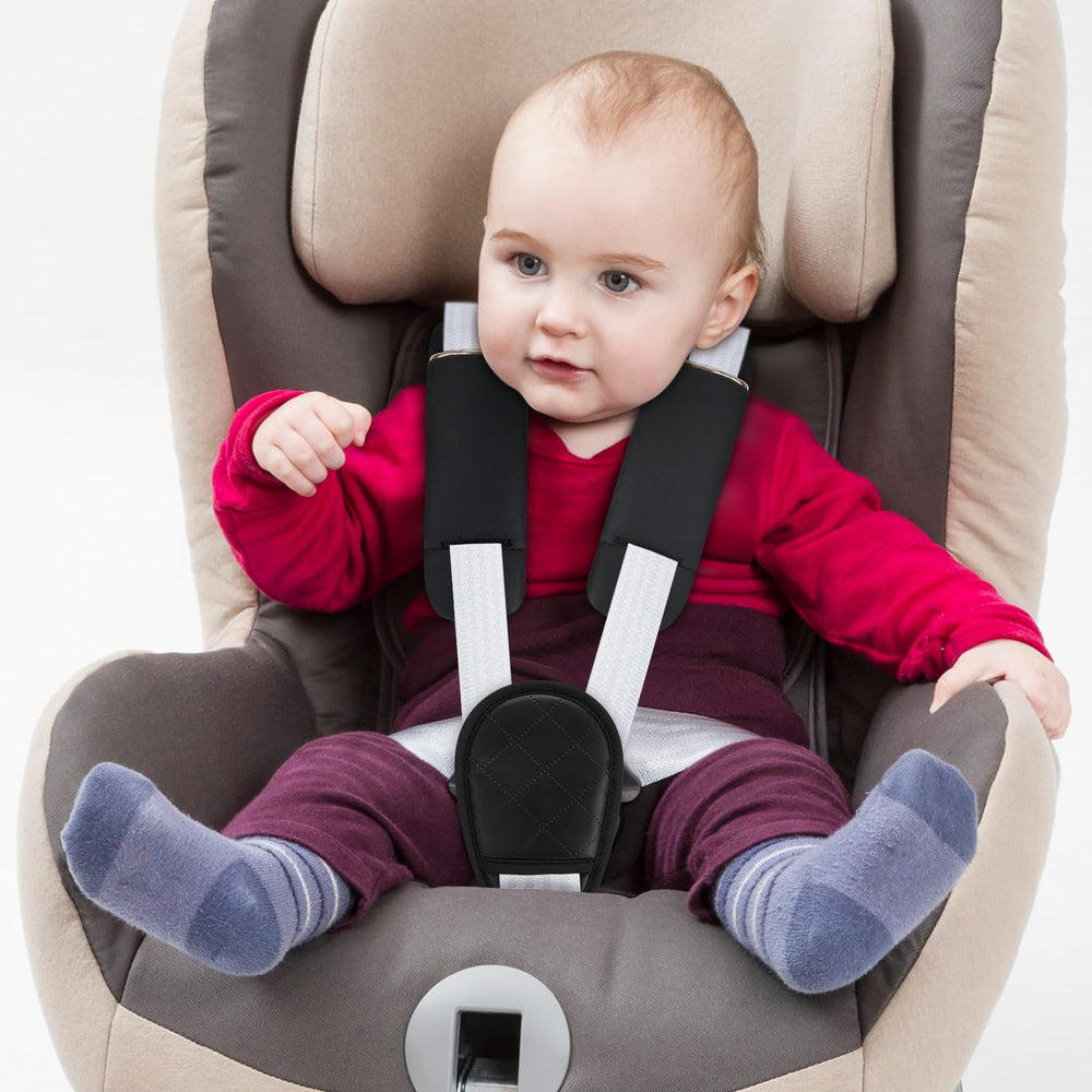 Accmor car seat strap pads hip pad providing extra comfort during stroller use.