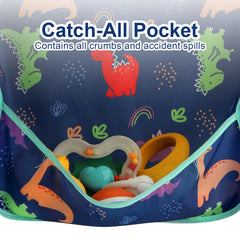Accmor catch-all pocket featured with crumbs and spills captured mid-meal