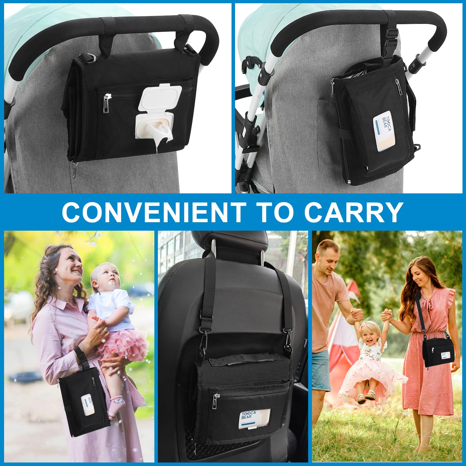 Accmor changing pad straps for stroller or car attachment