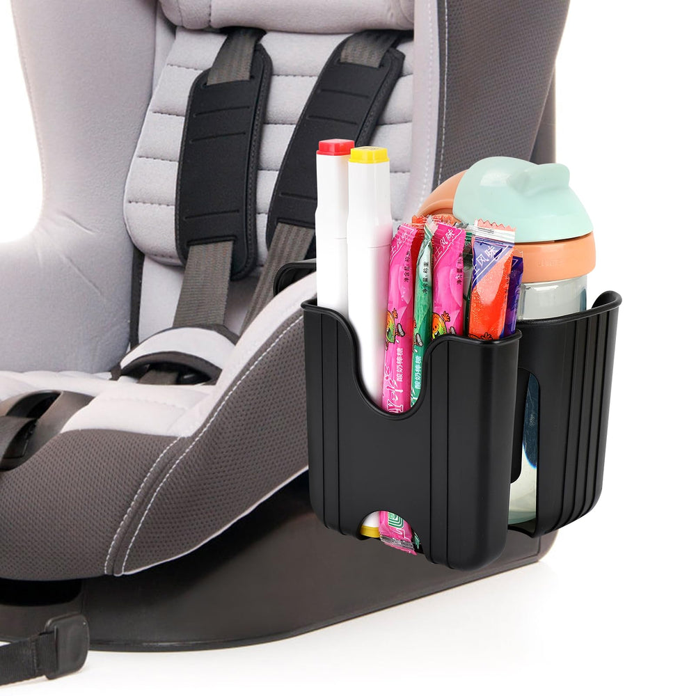 Accmor child cup holder bottle cage keeps beverages secure during car rides.