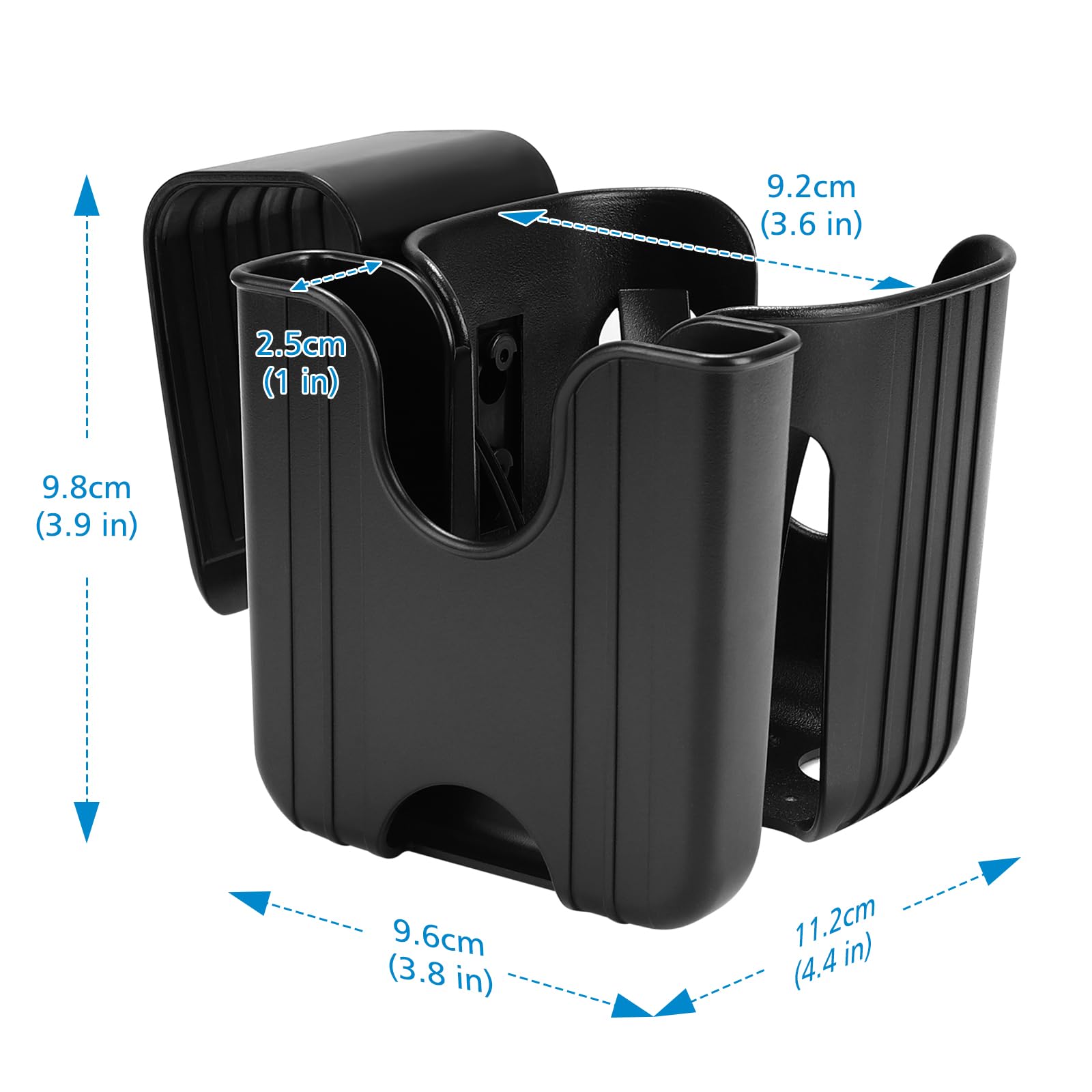Accmor durable material cup holder withstands daily use and travel.