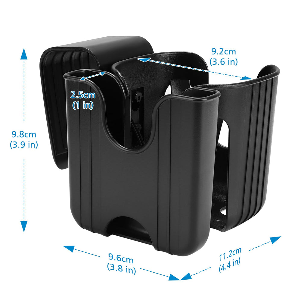 Accmor durable material cup holder withstands daily use and travel.