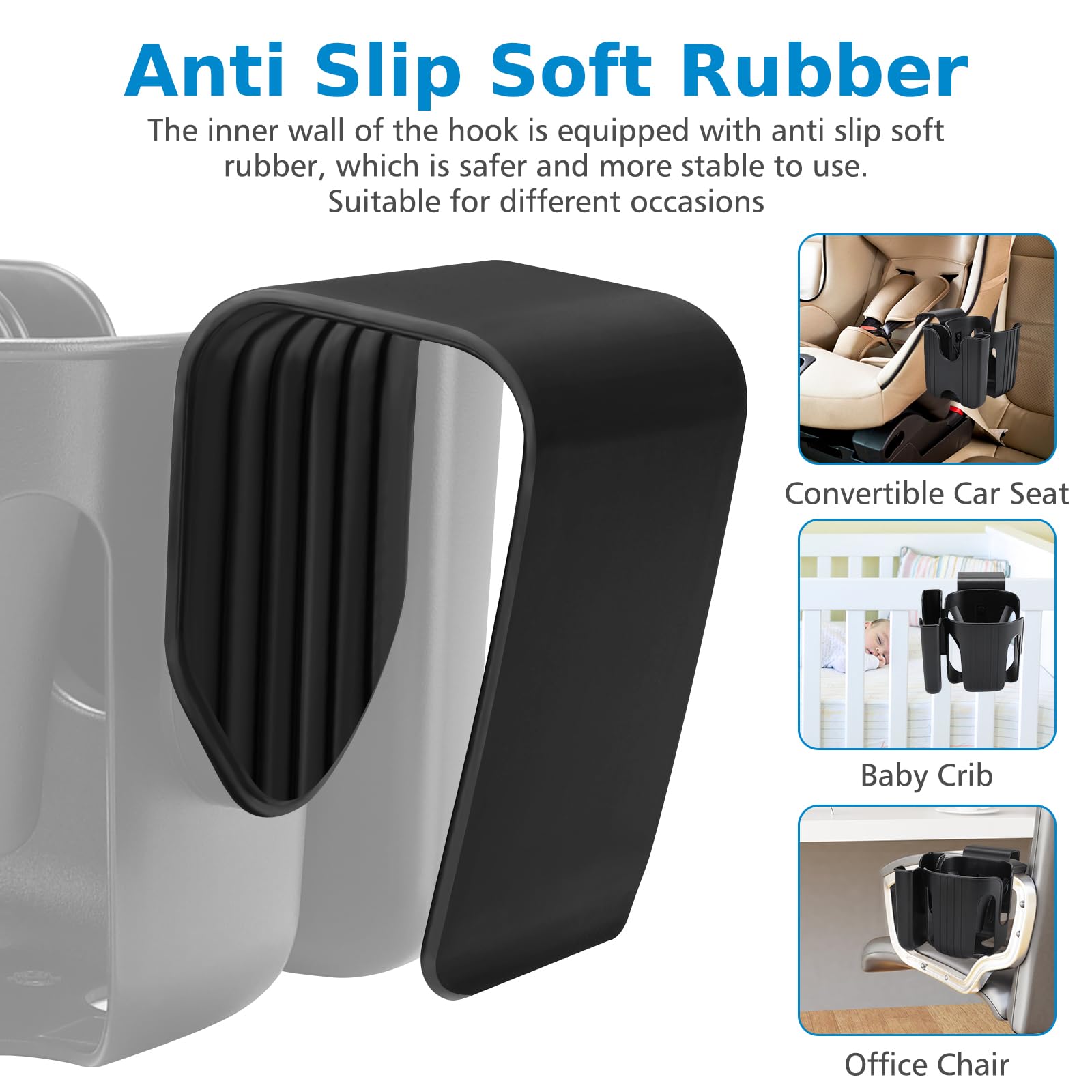Accmor child cup holder secure-fit ensures bottles stay put on bumpy roads.