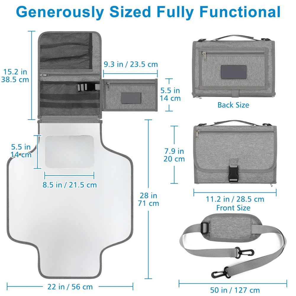 Accmor compact travel size changing pad fits easily in a bag
