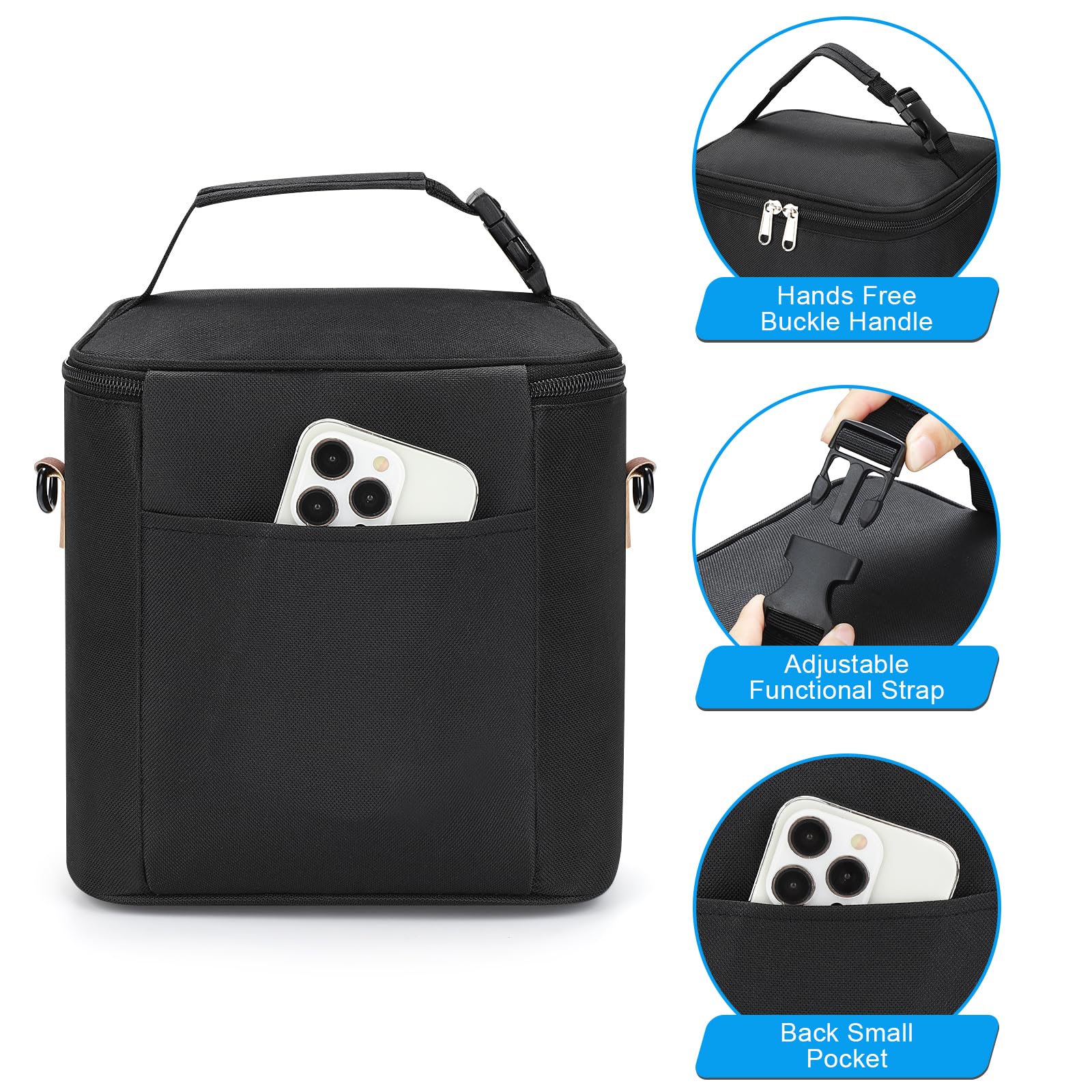Accmor cooler bag interior with aluminum foil liner preserves temperature during outings.