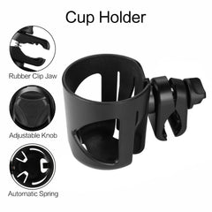 Accmor cup holder 360 rotation enables easy bottle access during walks.