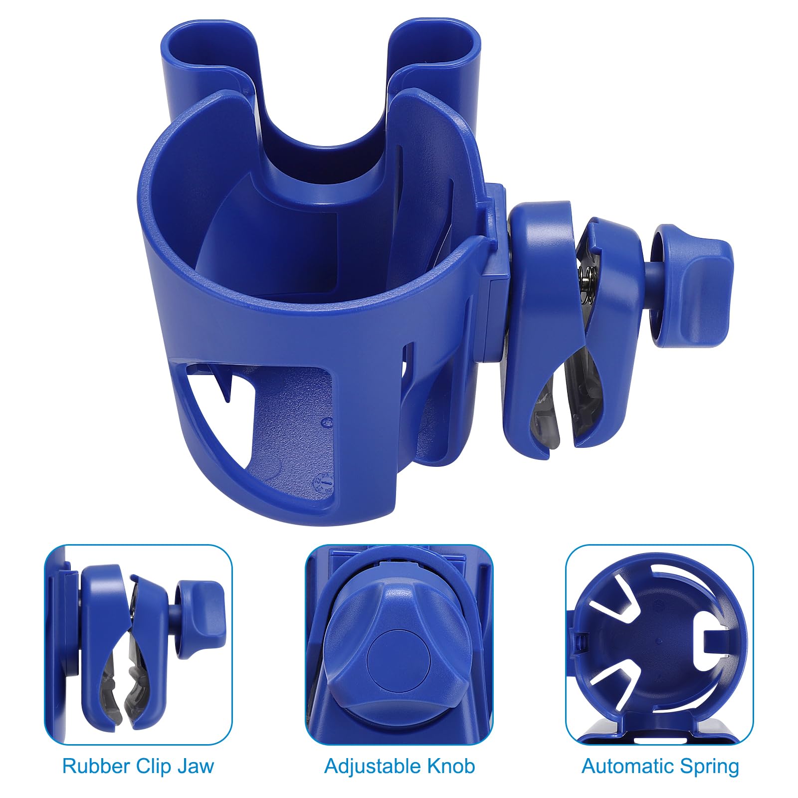 Accmor cup holder fits bottles up to 85mm diameter for versatility.