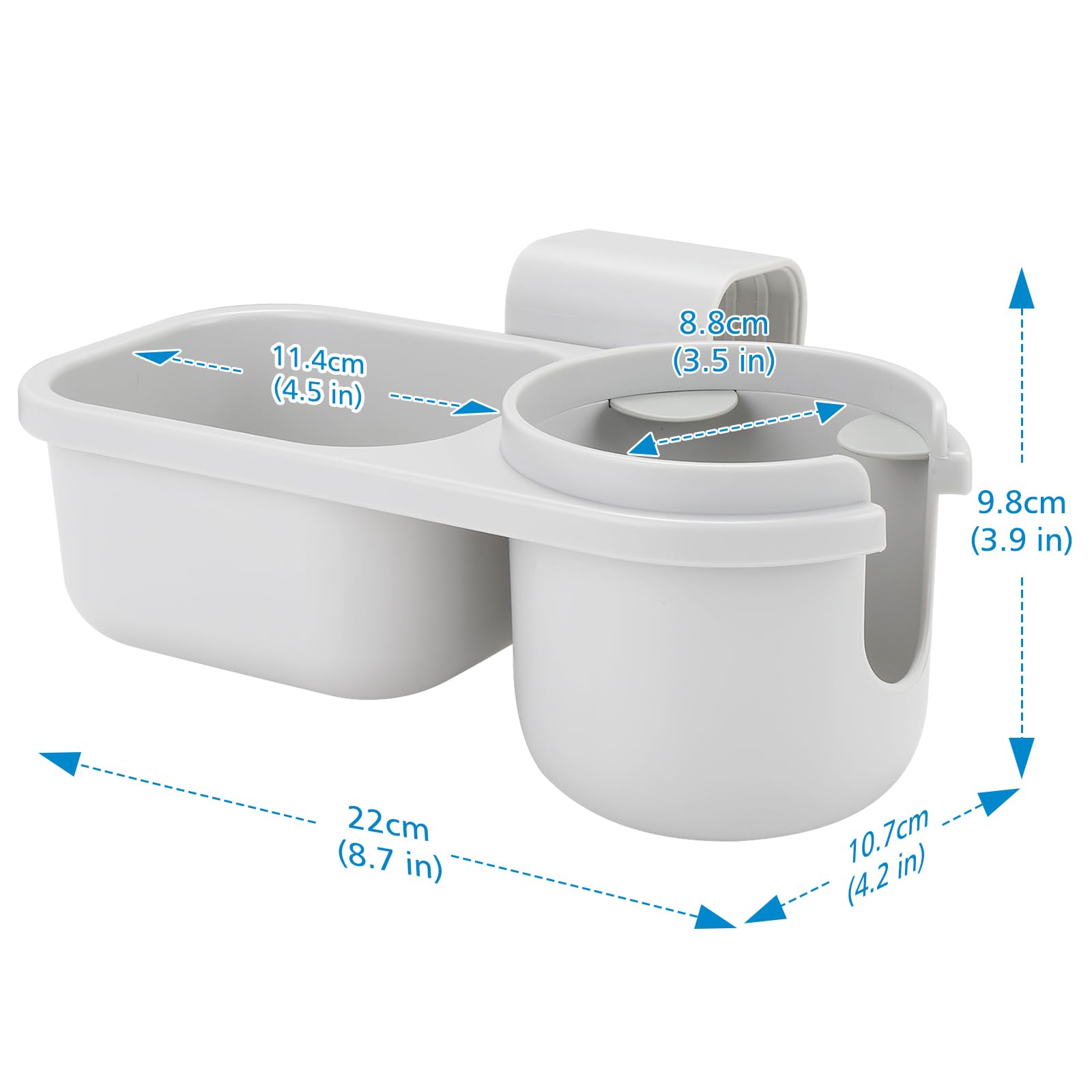Accmor cup holder durable hook and rubber safety for armrest protection.