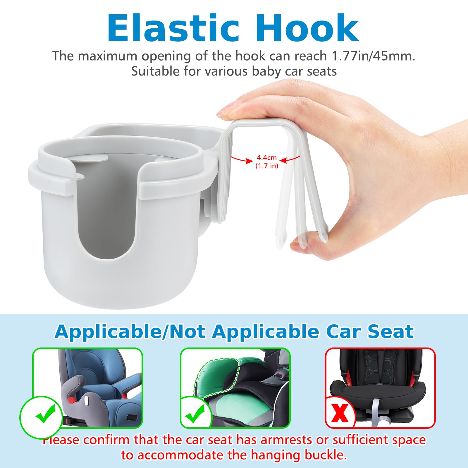 Accmor cup holder installation no tools required for easy setup.
