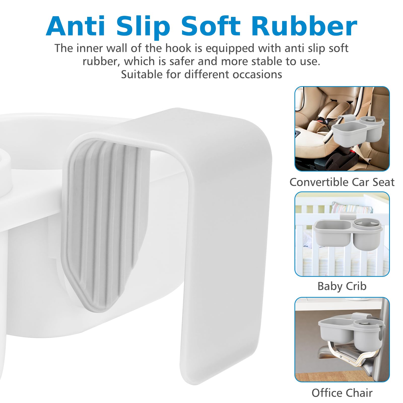 Accmor cup holder spring-loaded design with four springs keeps drinks upright.