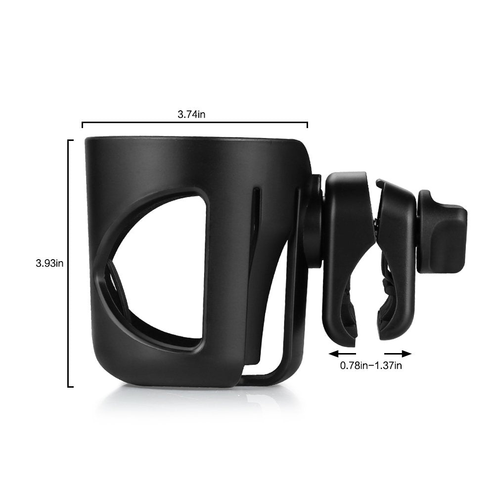 Accmor cup holder on walker keeps drinks within reach during errands.