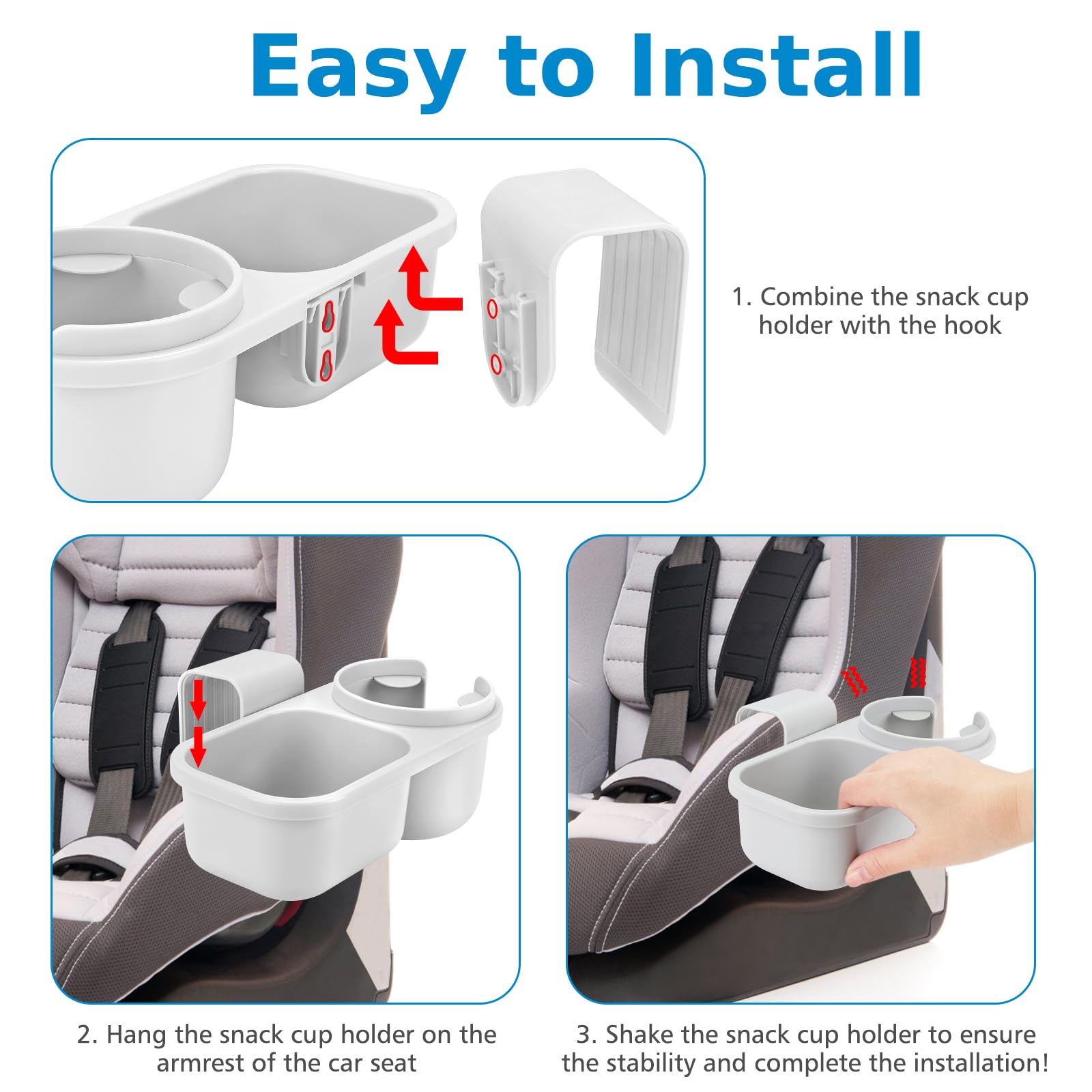 Accmor cup holder wide compatibility supports baby bottles and travel mugs.