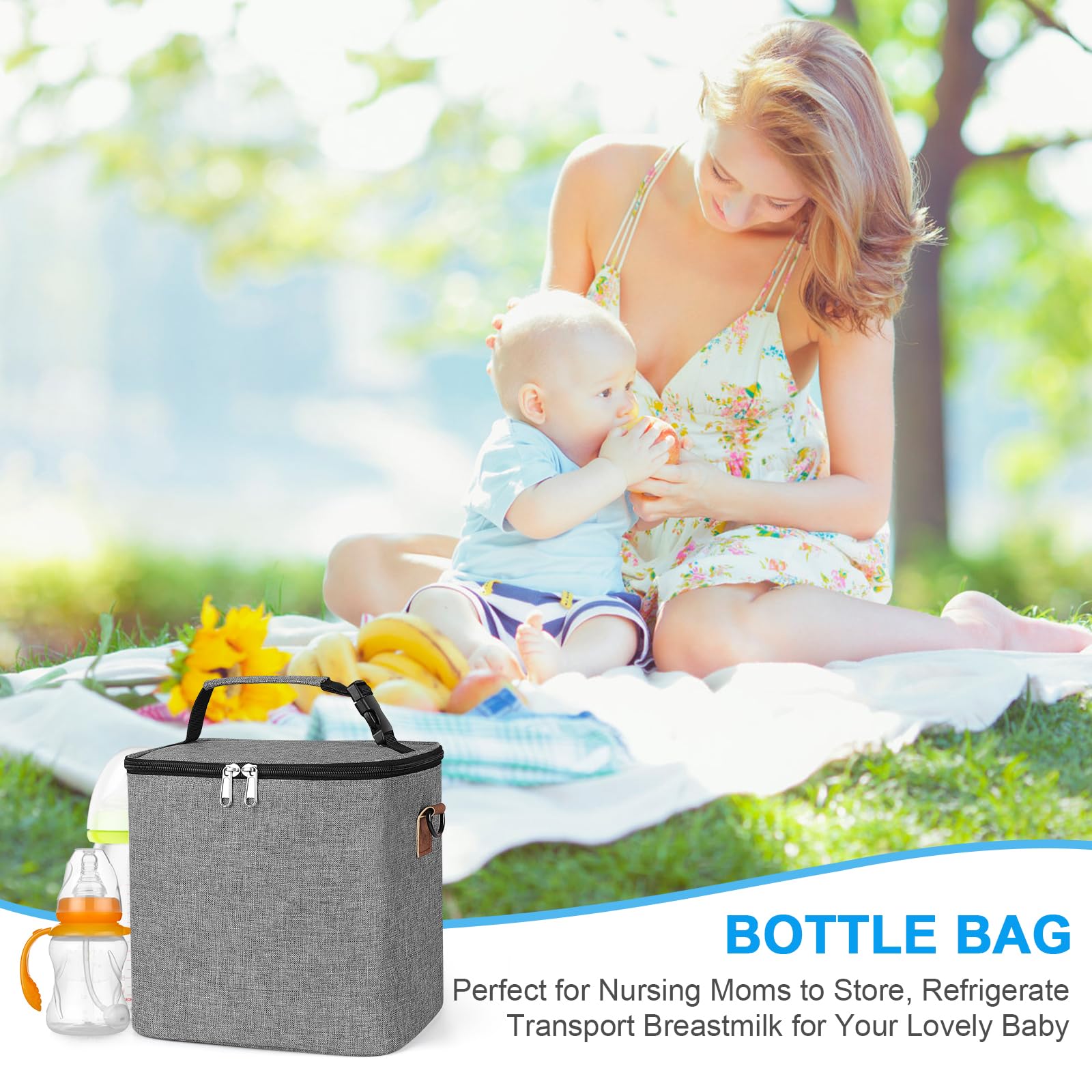 Accmor six-bottle fit showcases practical capacity for daily nursing needs.
