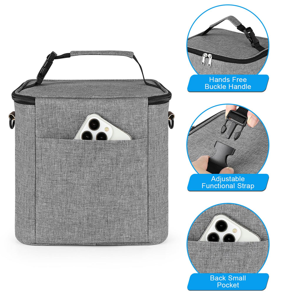 Accmor detachable buckle carry highlights two convenient ways to transport the bag.