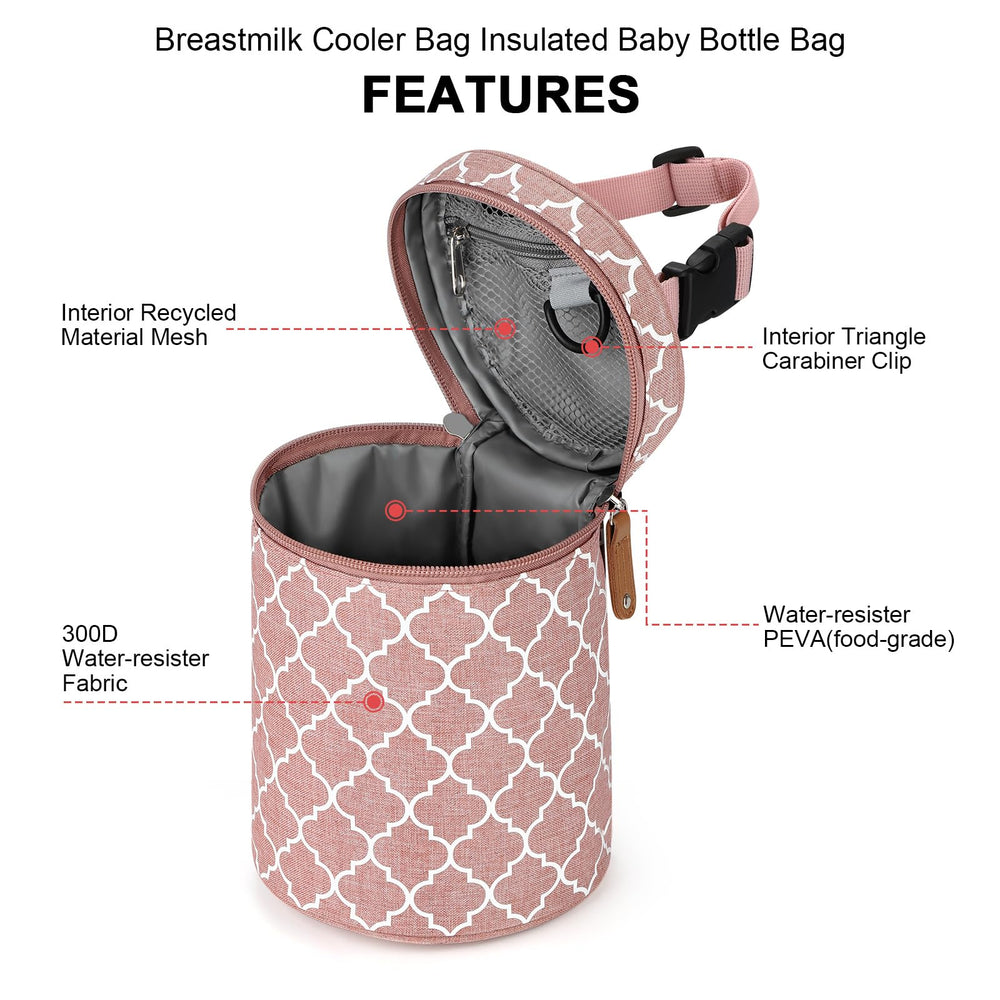 Accmor detachable buckle enables hands-free carrying on stroller or car seat.