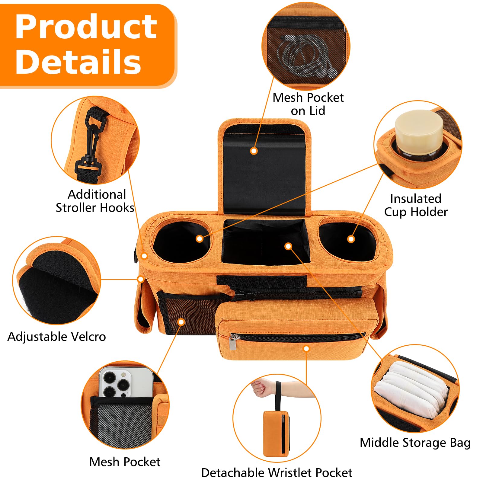Accmor detachable phone bag for quick access on strolls