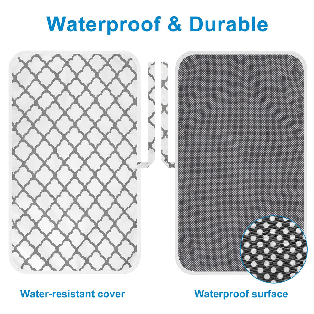 Accmor diaper changing pad waterproof surface contains messes during outings.