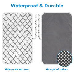 Accmor diaper changing pad waterproof surface contains messes during outings.