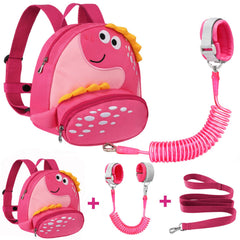 Accmor dinosaur backpack front view, a cute design for safe, cheerful outings.