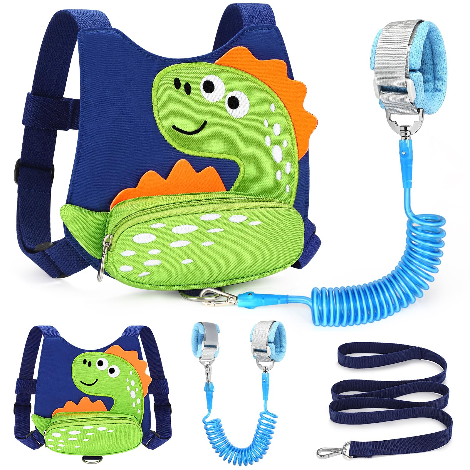 Accmor dinosaur-pattern toddler harness keeps kids secure during outdoor adventures.