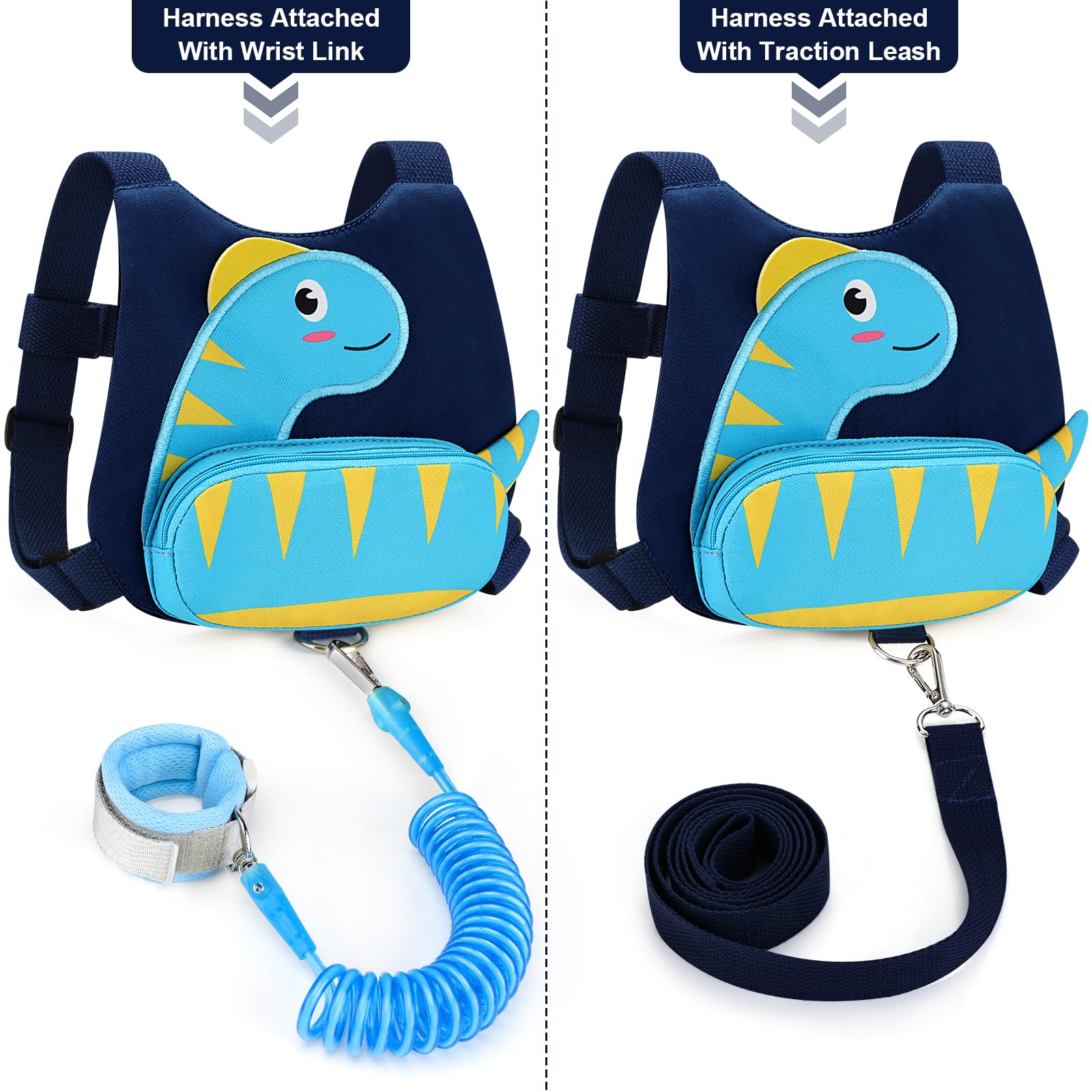 Accmor dinosaur pattern wristband closeup highlights comfy padding and secure feel