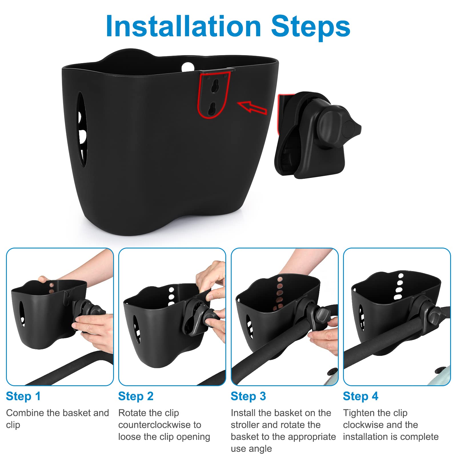 Accmor drinks holder large caliber suitable for bigger cups and bottles.