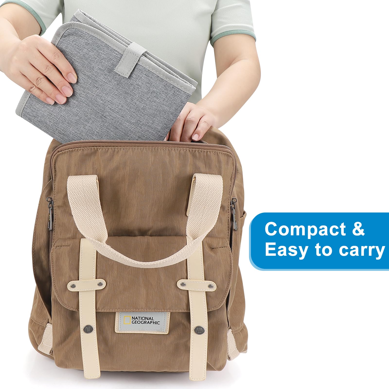 Accmor foldable travel-changing pad stores compactly in a bag.
