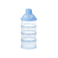 Accmor formula-dispenser four-compartment top-view for travel pre-measured powder portions