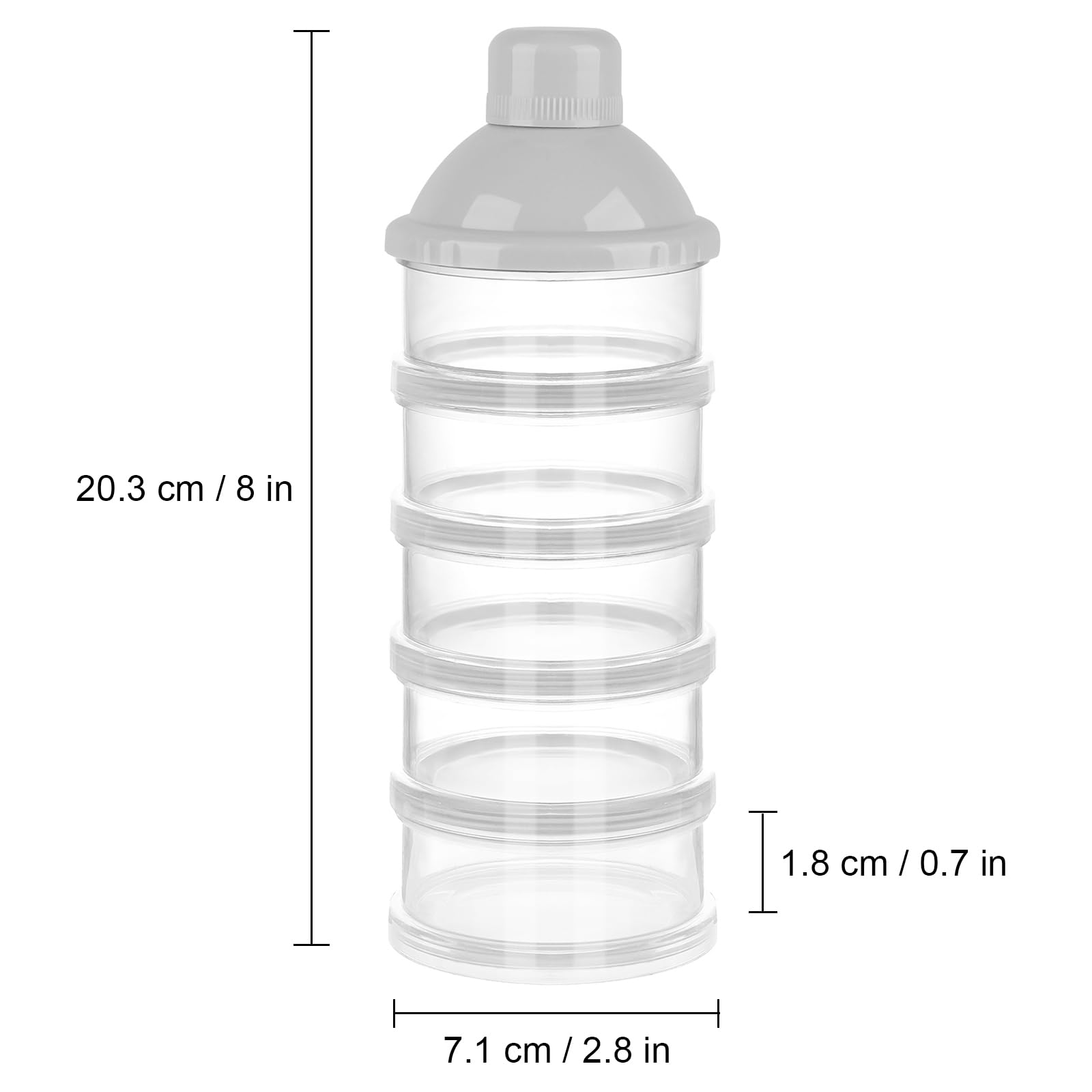 Accmor's independent stackable compartments allow customizable portions.