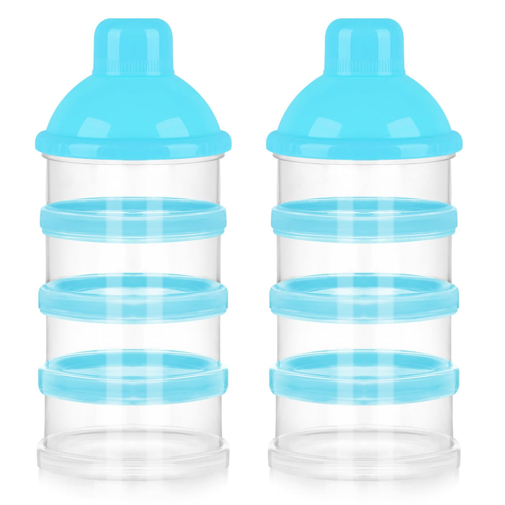 Accmor formula dispenser on the go showing four independent compartments for pre-measured portions