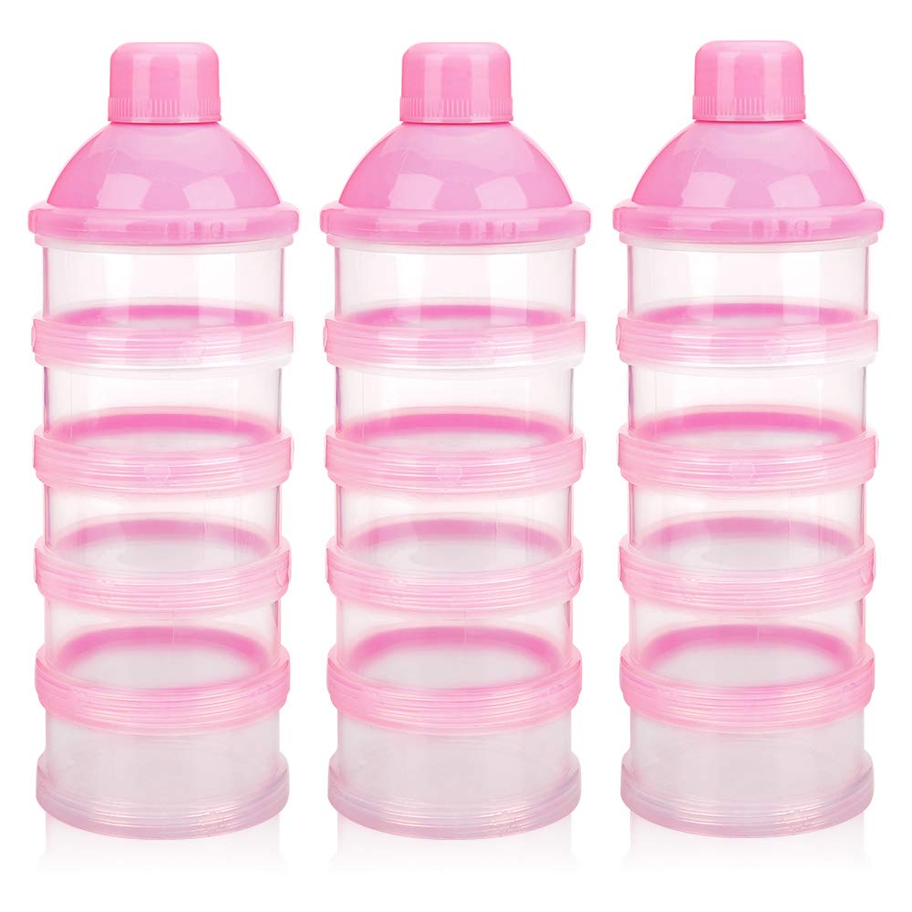 Accmor formula dispenser on-the-go with five compartments for organized feeding.