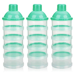 Accmor formula dispenser on the go with five compartments for pre-measured servings.