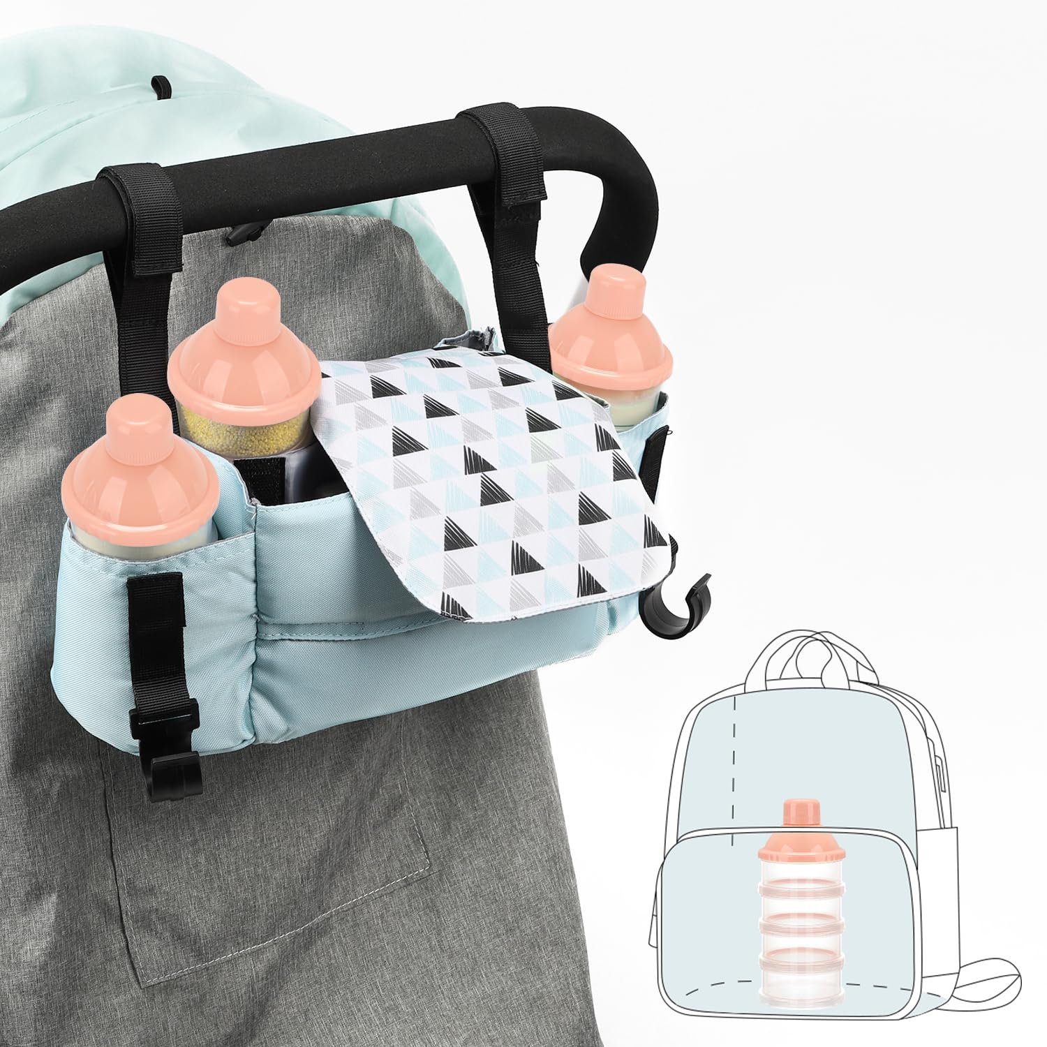 Accmor Formula Dispenser On The Go bag-friendly size aids travel routines.