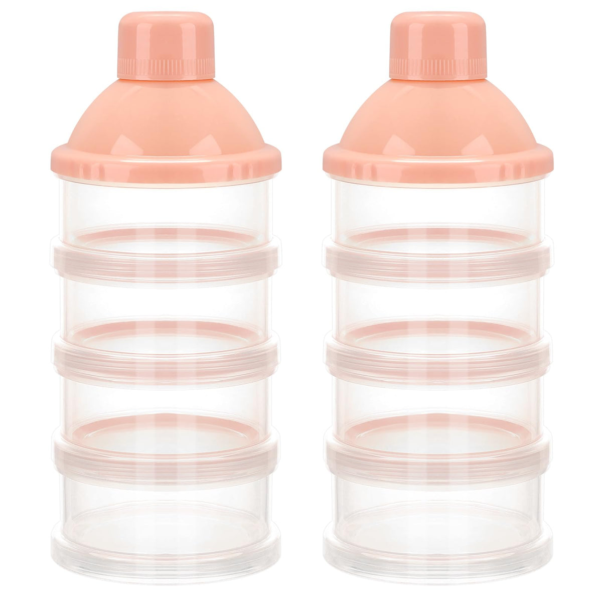 Accmor Formula Dispenser On The Go stackable compartments keep portions organized for travel.