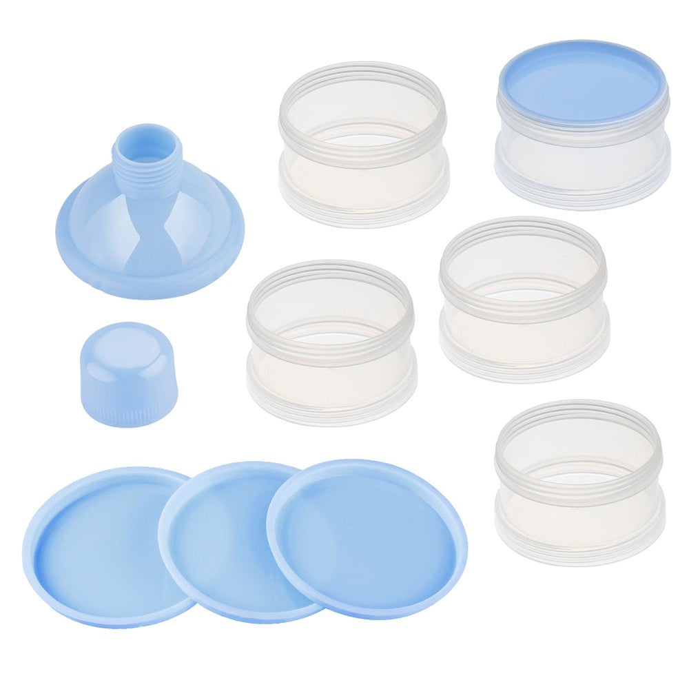 Accmor five-compartment stack demonstrates customizable portions for on-the-go feeding.