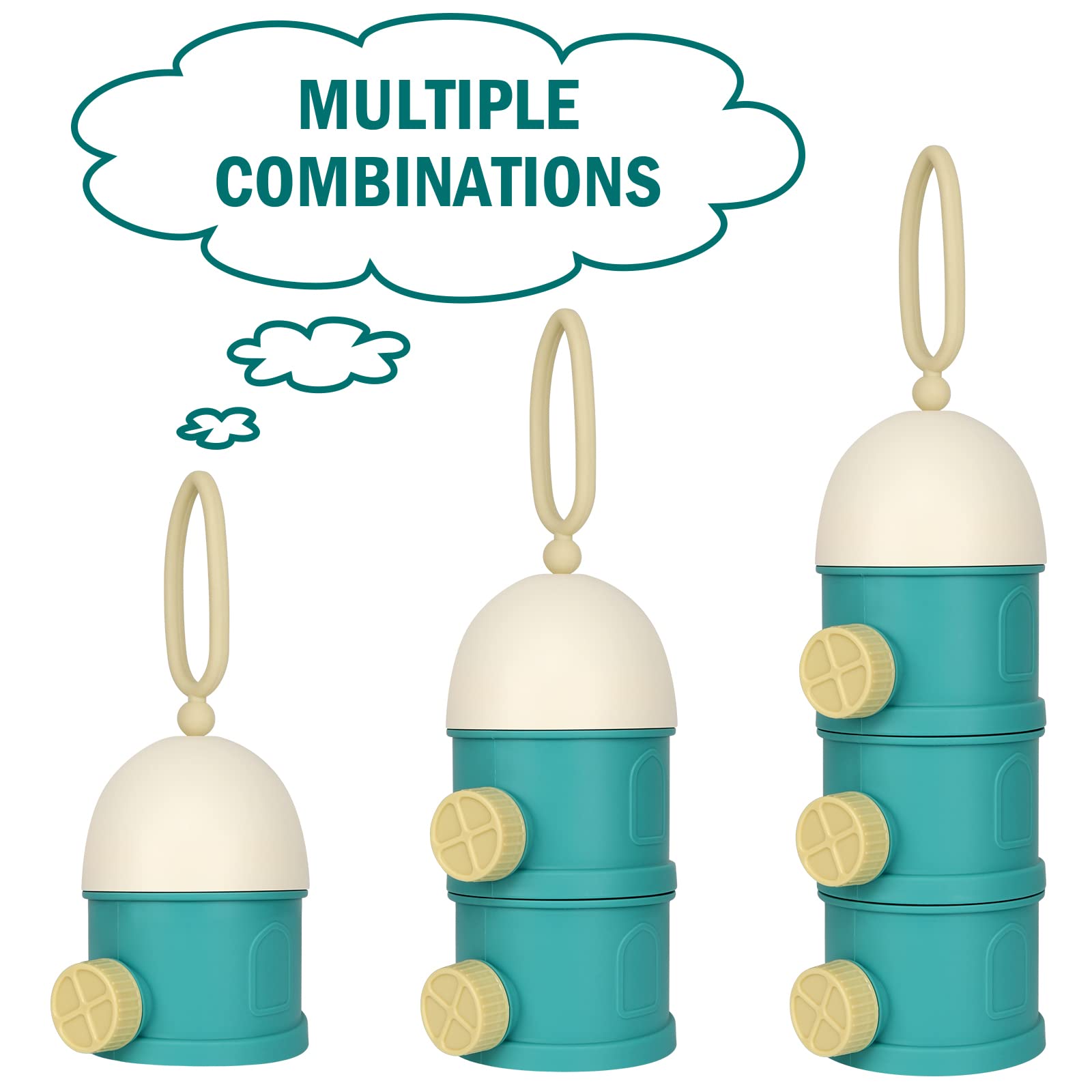 Accmor side lid pouring design to portion powder neatly