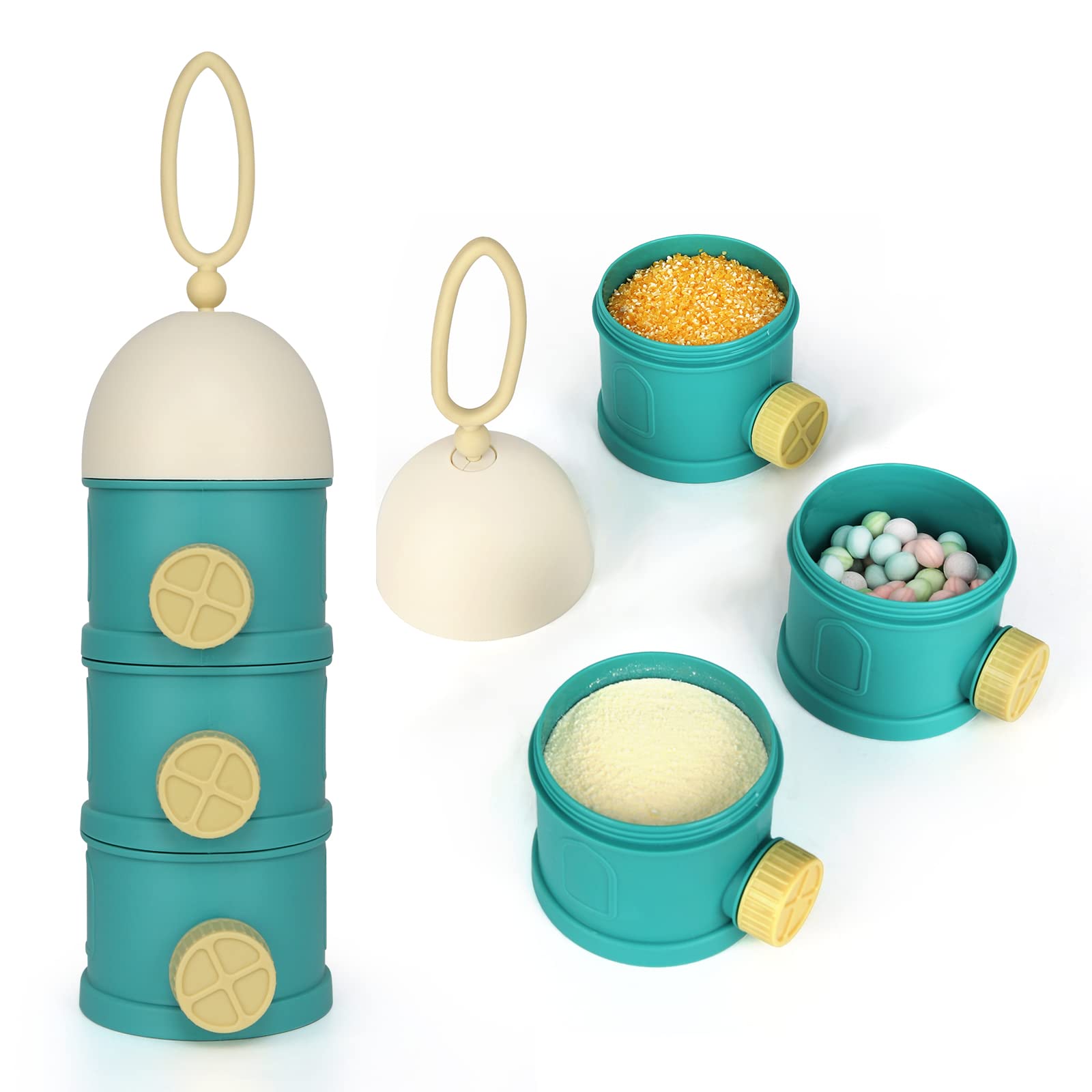 Accmor side-pour lids showing easy access for measured portions