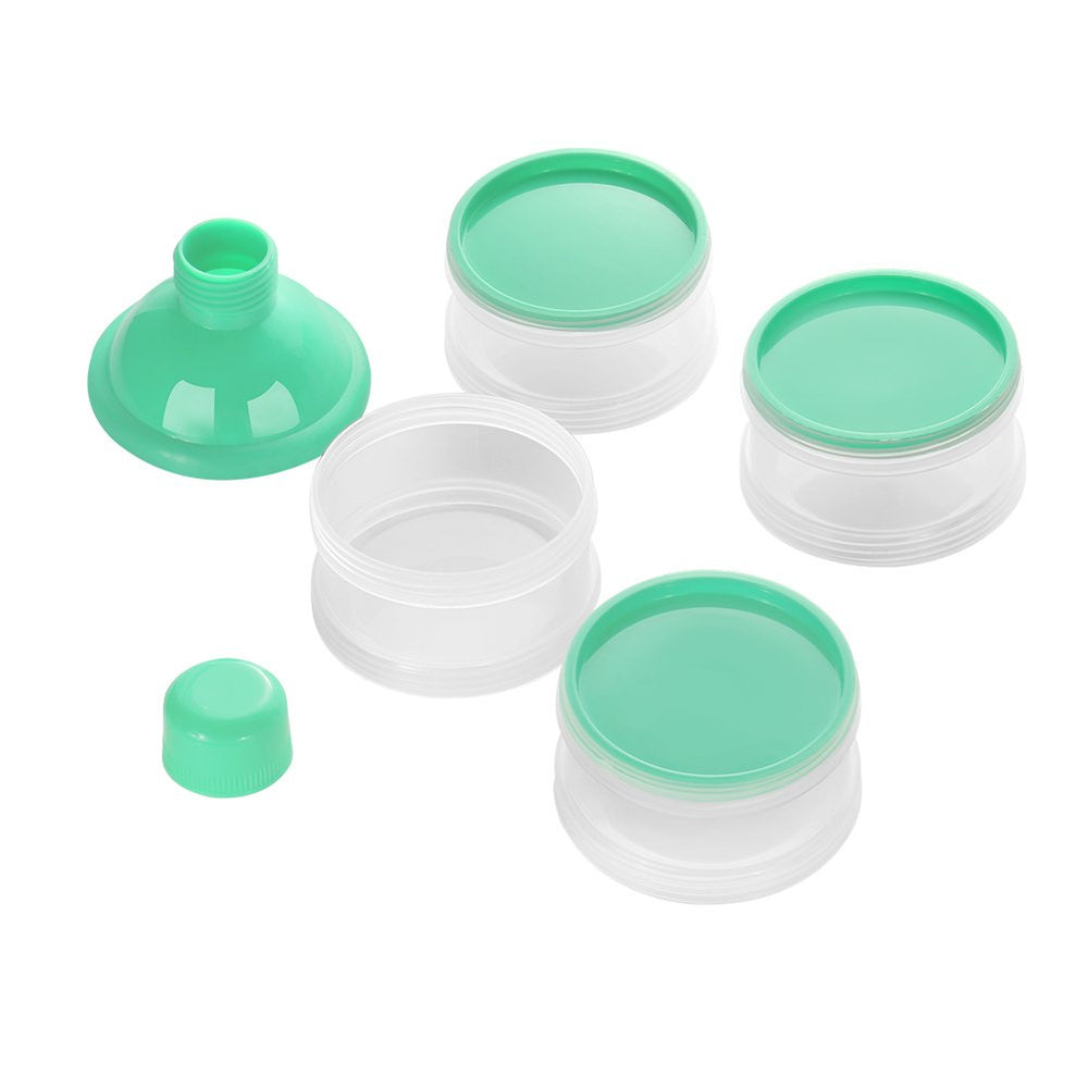 Accmor formula dispenser stacked to show four-layer capacity for pre-measured portions